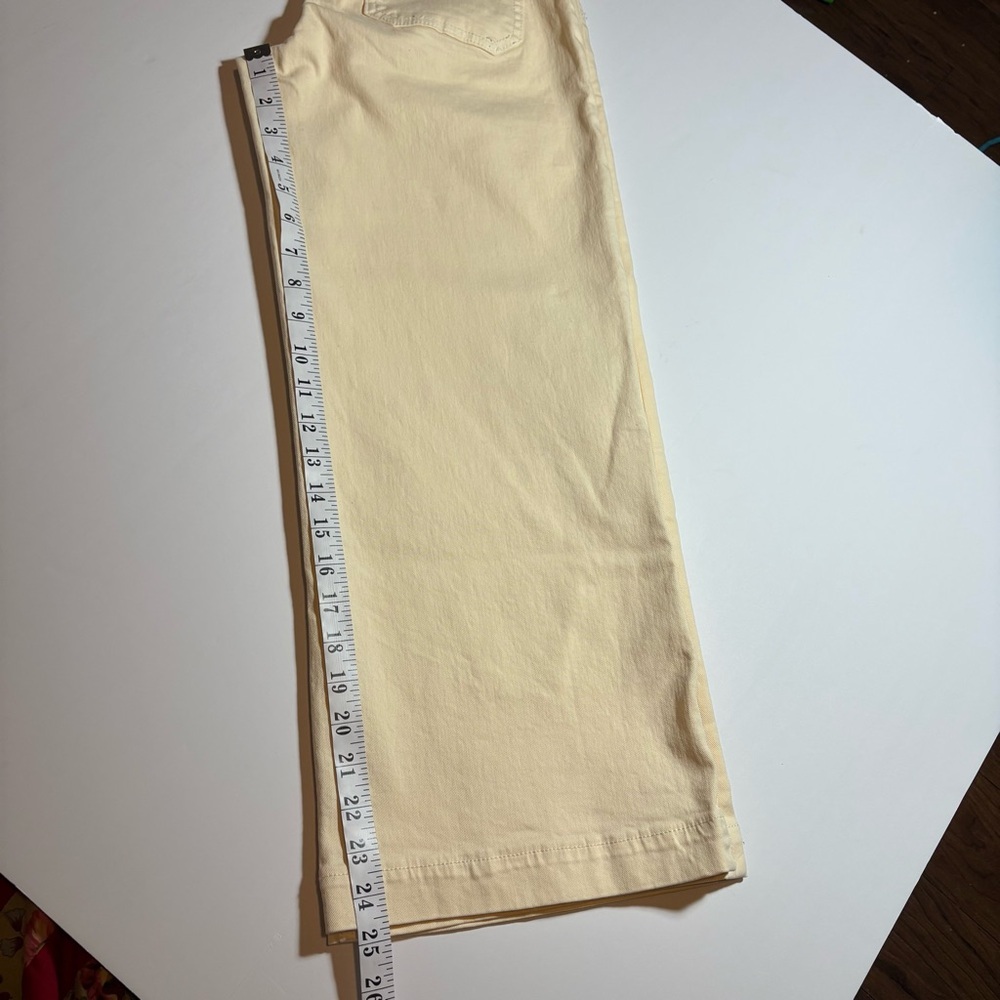 Unpublished, Gemma, High Rise, Cropped Wide-Leg Jeans in Cream colour Sz 25 - Picture 7 of 12